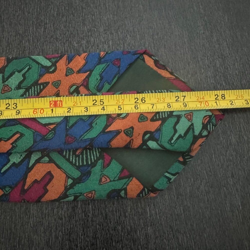 Missoni Cravatte Abstract Pattern 100% Silk Tie Multicolor Made In Italy - Picture 5 of 6